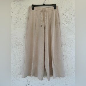 Linen Simply Vera Vera Wang Women's Cream Extra Wide Leg Pants